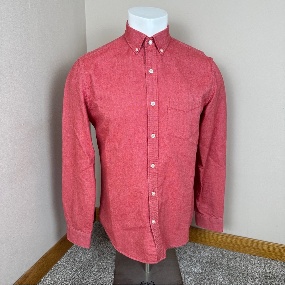 Old Navy Slim Fit Red Button Down Long Sleeve Shirt